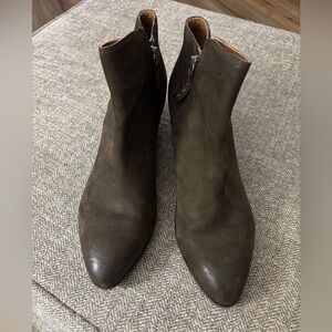 Frye dark brown suede boots